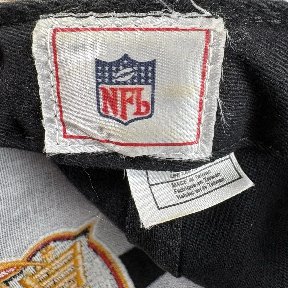 Vintage NFL Super Bowl XXXVIII Hat Black Houston 2004 Strapback Football Cap Y2K
